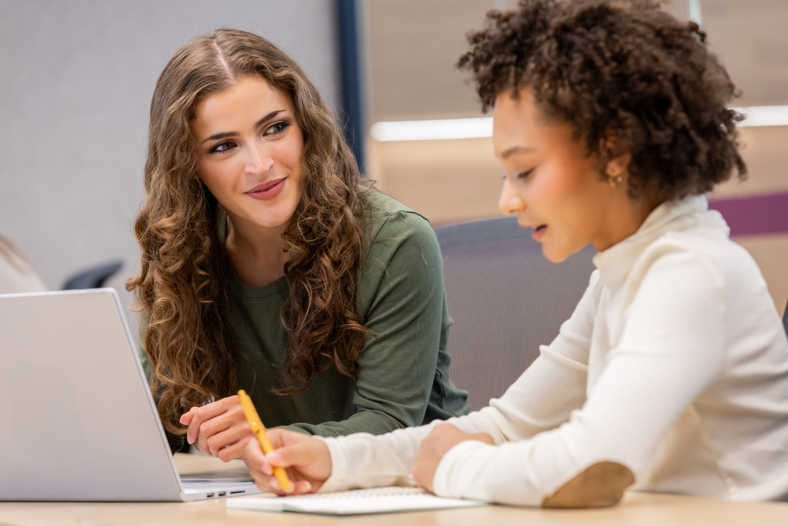 Student and Therapist Share Positive Evaluation Moment